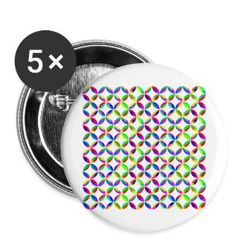 Pattern - Buttons large 2.2''/56 mm (5-pack) - white - Front