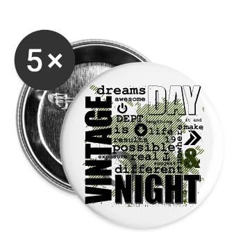 DAY & NIGHT - Buttons large 2.2''/56 mm (5-pack) - white - Front
