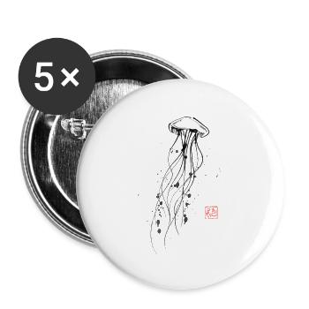 Medusa - Buttons large 2.2''/56 mm (5-pack) - white - Front