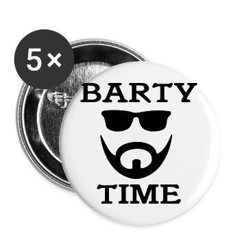 BARTY TIME - Buttons groß 56 mm (5er Pack) - Weiß - Vorne