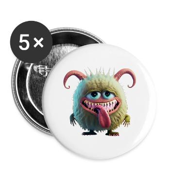 IMG 1719 - Buttons groß 56 mm (5er Pack) - Weiß - Vorne