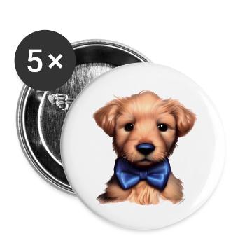 Labrador Retriever Labradorbesitzer Hundewelpe - Buttons groß 56 mm (5er Pack) - Weiß - Vorne