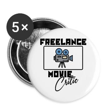 Movies Statement Cineast Kinoabend Fernsehabend - Buttons groß 56 mm (5er Pack) - Weiß - Vorne