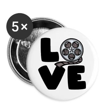 Films Dvd Sbend Theatre Movie Watch Statement - Lot de 5 grands badges (56 mm) - blanc - Devant