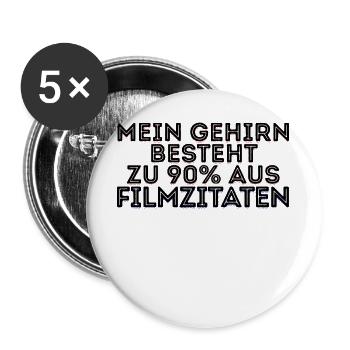 Filmabend Filme Movies Statement Streaming Serien - Buttons groß 56 mm (5er Pack) - Weiß - Vorne