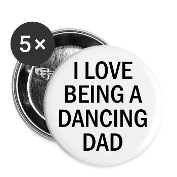 Dancing Dance Music - Buttons groß 56 mm (5er Pack) - Weiß - Vorne