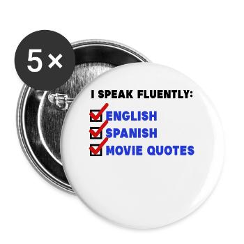 Films, Star de cinéma, Déclaration, Films, Cinéma, Nuit, Séries - Lot de 5 grands badges (56 mm) - blanc - Devant