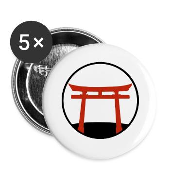 Red Torii Gate on Hill: Japan - Buttons large 2.2''/56 mm (5-pack) - white - Front