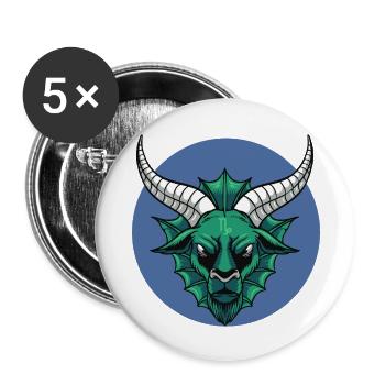 Zodiac - Star Sign - Capricorn - pos - Buttons groß 56 mm (5er Pack) - Weiß - Vorne