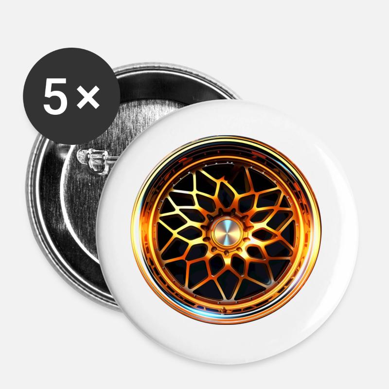 Car Rim - Buttons large 2.2''/56 mm (5-pack) - white