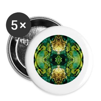 Nature Mandala Mer Rouge sous l’eau - Lot de 5 grands badges (56 mm) - blanc - Devant