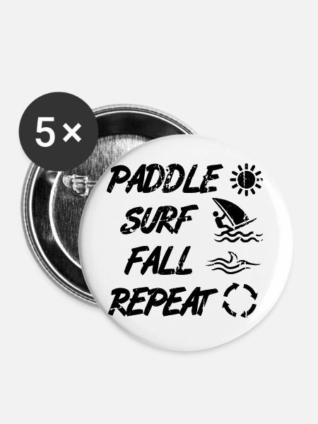 Windsurf Techniken - Buttons groß 56 mm (5er Pack) - Weiß