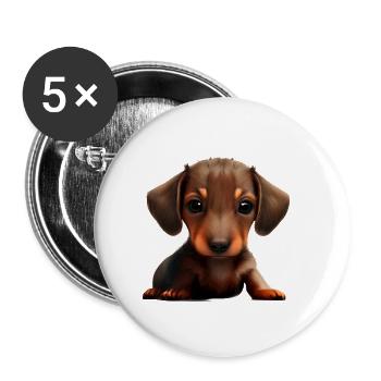 Dog owners Dogs Dachshund Dog Dachshund puppy - Buttons large 2.2''/56 mm (5-pack) - white - Front