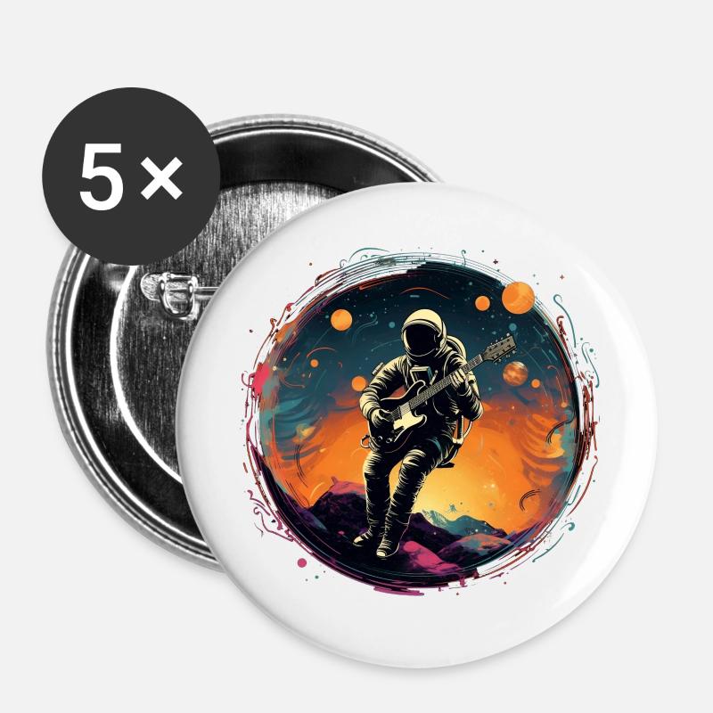 Music from space 2 - Buttons large 2.2''/56 mm (5-pack) - white