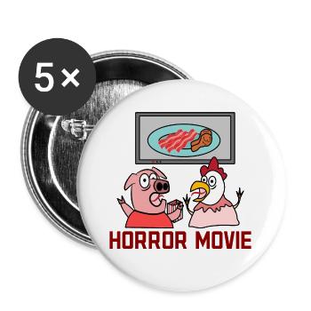 Dvd Evening Movies Binge Watching Statement Series - Lot de 5 grands badges (56 mm) - blanc - Devant