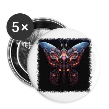 citation présente blagues esthétiques drôles citation dictons - Lot de 5 grands badges (56 mm) - blanc - Devant