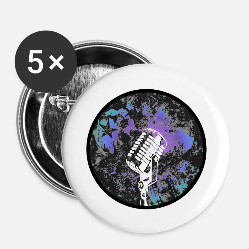 Micro - Buttons large 2.2''/56 mm (5-pack) - white