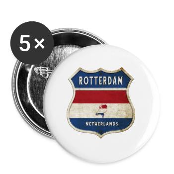 Rotterdam Netherlands coat of arms design - Buttons large 2.2''/56 mm (5-pack) - white - Front