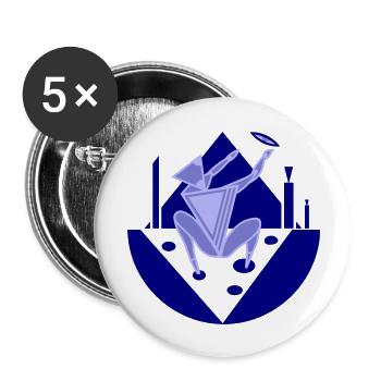 Appell. Ein Appell an eine höhere Macht - Buttons groß 56 mm (5er Pack) - Weiß - Vorne