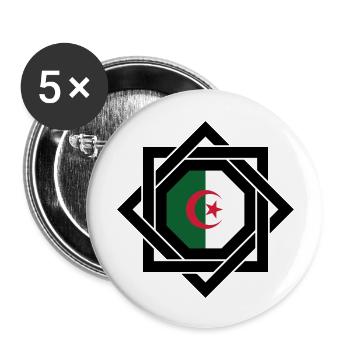 Algeria (DZ) - Buttons large 2.2''/56 mm (5-pack) - white - Front