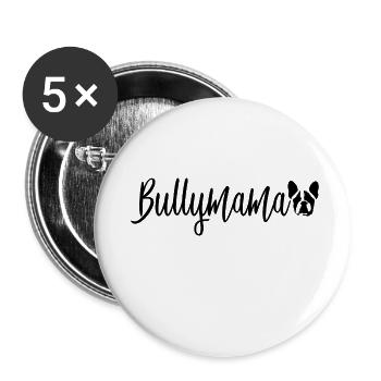 Hund - Buttons groß 56 mm (5er Pack) - Weiß - Vorne