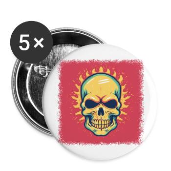 Animal Merch présent Humour Animal Lover - Lot de 5 grands badges (56 mm) - blanc - Devant