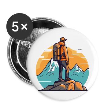 Wander - Buttons large 2.2''/56 mm (5-pack) - white - Front