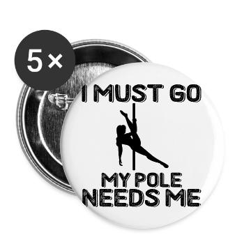 Dancing Dance Music - Buttons groß 56 mm (5er Pack) - Weiß - Vorne