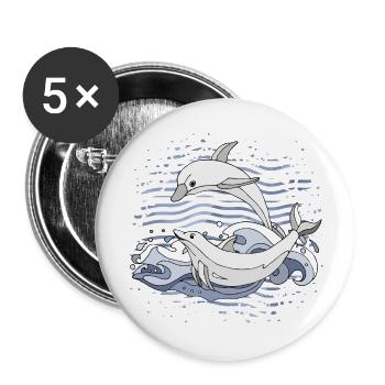 Delphine - Buttons groß 56 mm (5er Pack) - Weiß - Vorne