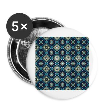 Fliesen Nahtloses Muster Motiv Geometrische Moderne Kunst - Buttons groß 56 mm (5er Pack) - Weiß - Vorne