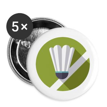 Sport - Buttons groß 56 mm (5er Pack) - Weiß - Vorne