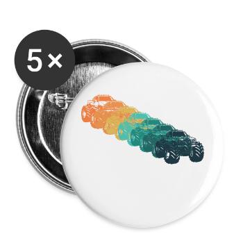 All-Terrain Vehicle - Monster Truck - Buttons large 2.2''/56 mm (5-pack) - white - Front