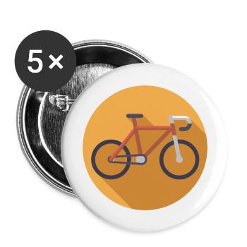 Fahrrad - Buttons groß 56 mm (5er Pack) - Weiß - Vorne