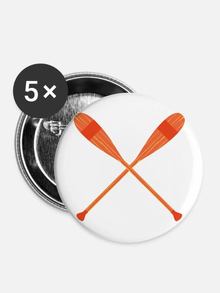 Wassersport - Buttons groß 56 mm (5er Pack) - Weiß