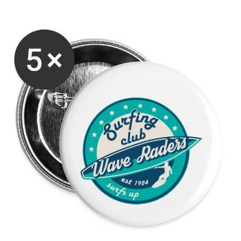 Wassersport - Buttons groß 56 mm (5er Pack) - Weiß - Vorne