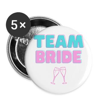 TeamBride - Buttons large 2.2''/56 mm (5-pack) - white - Front