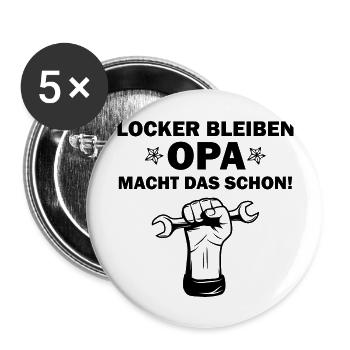 Handwerker Handyman Handwerk Werkzeug Baustelle - Buttons groß 56 mm (5er Pack) - Weiß - Vorne