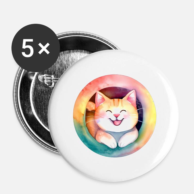 Cat - Buttons large 2.2''/56 mm (5-pack) - white