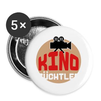 Movies Statement Theater Kamera Filmabend Kino - Buttons groß 56 mm (5er Pack) - Weiß - Vorne