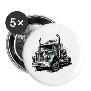 SuperCarrier Truck - Buttons large 2.2''/56 mm (5-pack) - white - Front