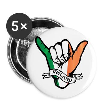 Ireland Shaka - Buttons large 2.2''/56 mm (5-pack) - white - Front