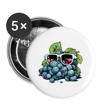 Bunch of Eric grapes - Buttons large 2.2''/56 mm (5-pack) - white - Front