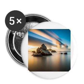 Sea of Dreams - Buttons groß 56 mm (5er Pack) - Weiß - Vorne