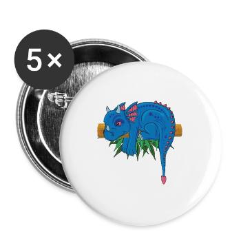 Enchanting Dragon Adventure - Buttons large 2.2''/56 mm (5-pack) - white - Front