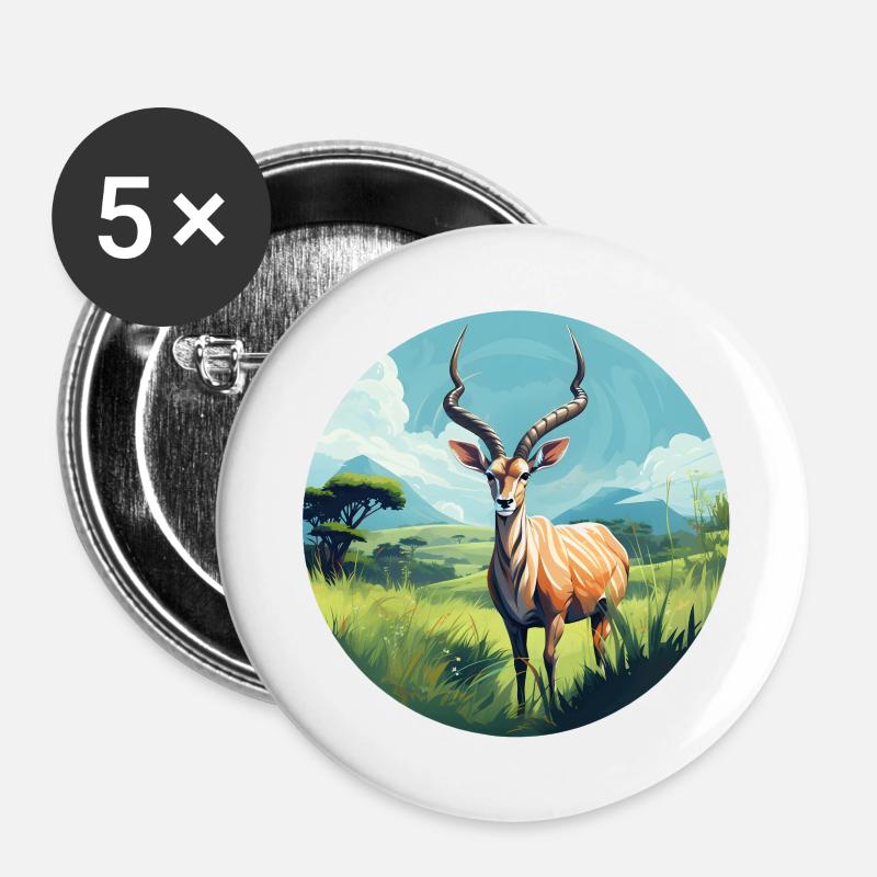Kudu - Buttons large 2.2''/56 mm (5-pack) - white