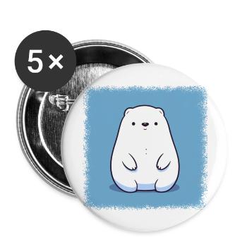 awesome coffee comic cool love funny - Buttons large 2.2''/56 mm (5-pack) - white - Front