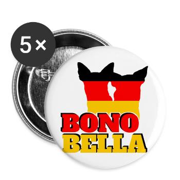 Bono Bella Merch Allemand - Lot de 5 grands badges (56 mm) - blanc - Devant