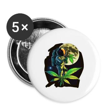 L'astronaute intérieur - Lot de 5 grands badges (56 mm) - blanc - Devant