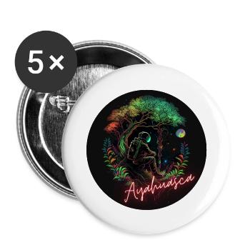 L'Ayahuasca comme passerelle entre les mondes - Lot de 5 grands badges (56 mm) - blanc - Devant