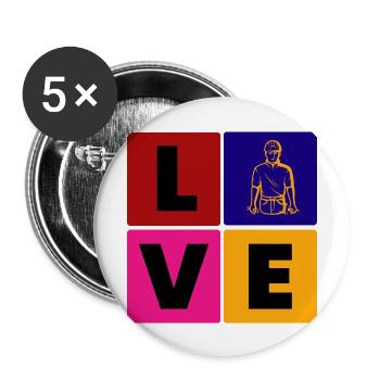Artisan bricoleur Artisan Artisan Outil Construction - Lot de 5 grands badges (56 mm) - blanc - Devant